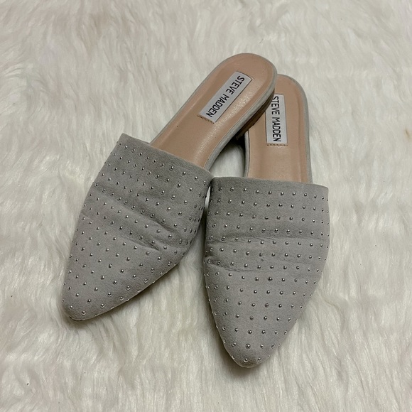Steve Madden Shoes - Steve Madden Gray Rhinestone Mules